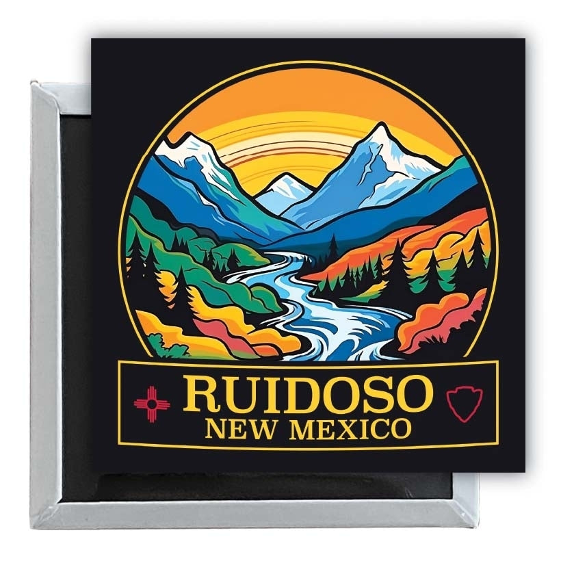 Ruidoso Mexico Design B Souvenir 2.5 x 2.5-Inch Fridge Magnet Image 1