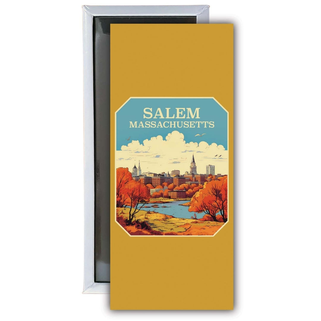 Salem Massachusettes Design A Souvenir Fridge Magnet 4.75 x 2 Inch Image 1