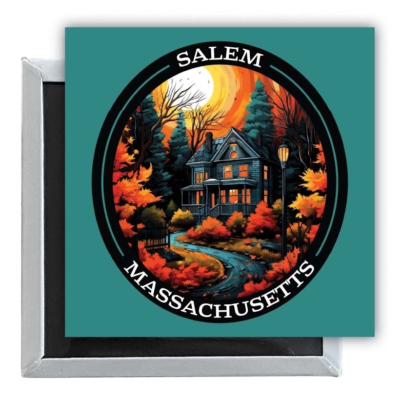 Salem Massachussettes Design B Souvenir 2.5 x 2.5-Inch Fridge Magnet Image 1