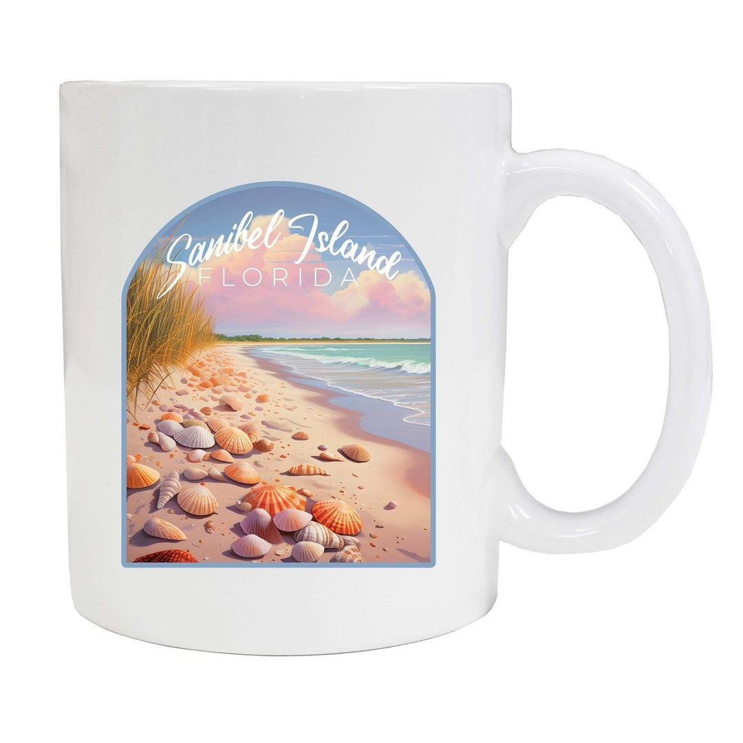 Sanibel Island Florida Design B Souvenir 12 oz Ceramic Coffee Mug Image 1