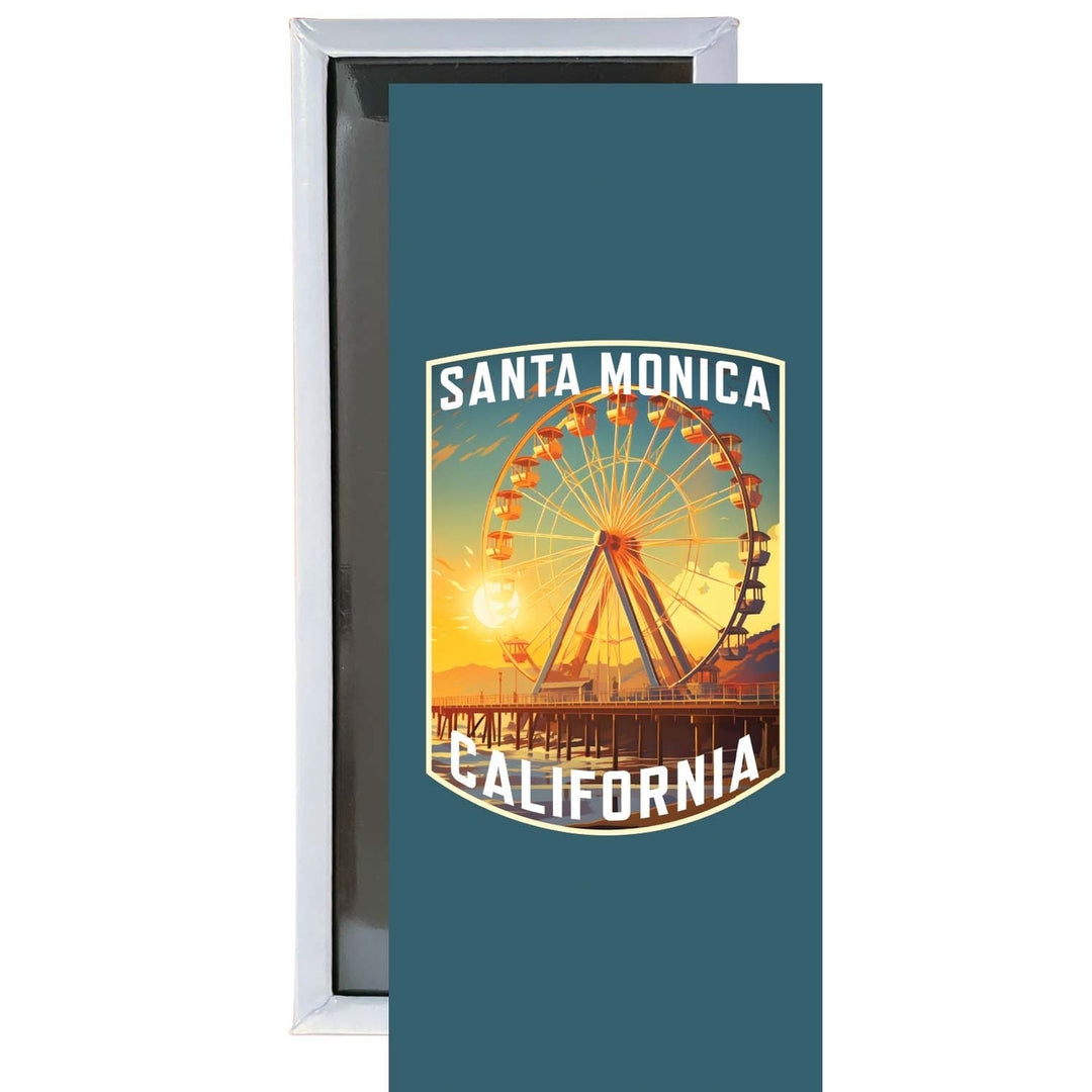 Santa Monica California Design C Souvenir Fridge Magnet 4.75 x 2 Inch Image 1