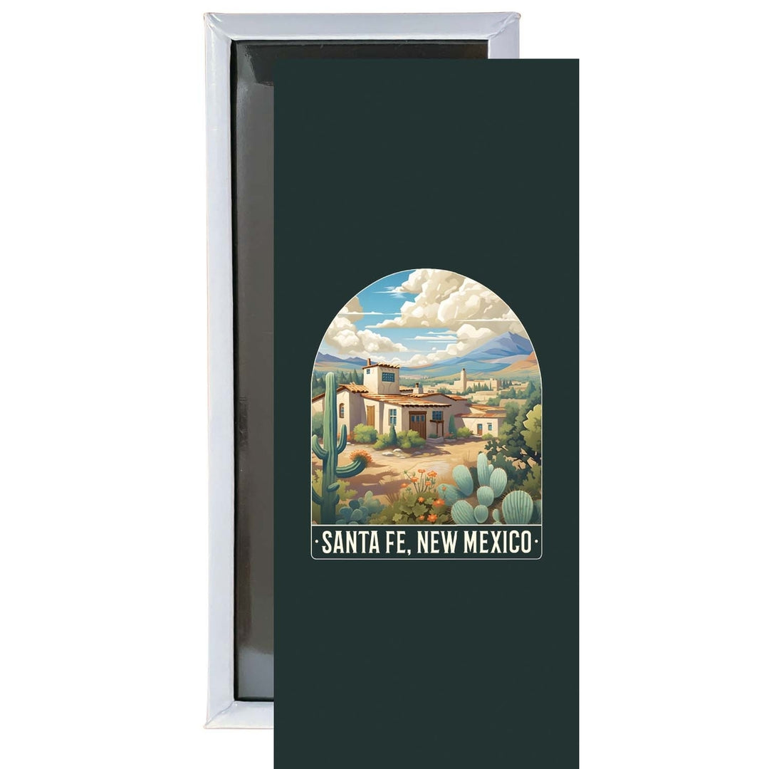 Santa Fe Mexico Design C Souvenir Fridge Magnet 4.75 x 2 Inch Image 1