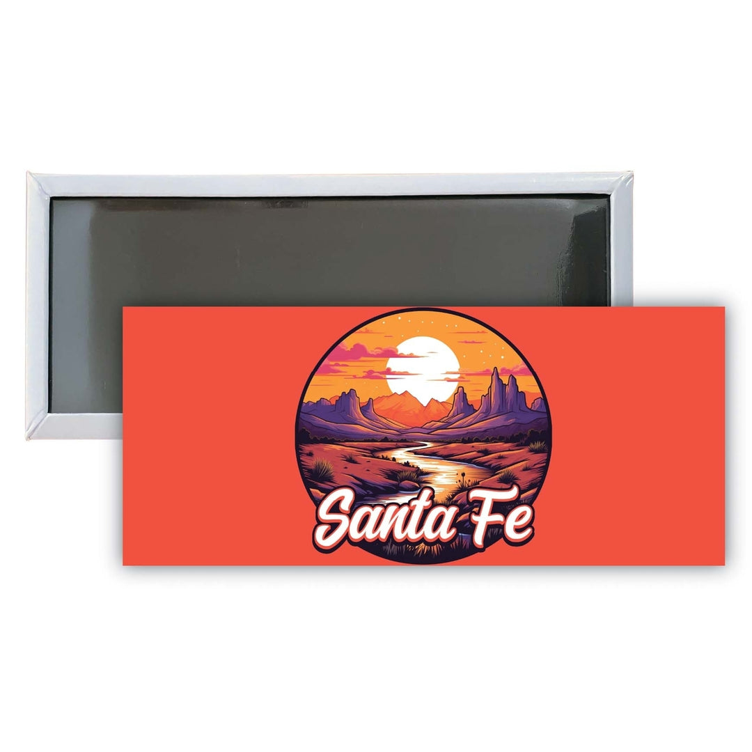 Santa Fe Mexico Design B Souvenir Fridge Magnet 4.75 x 2 Inch Image 1