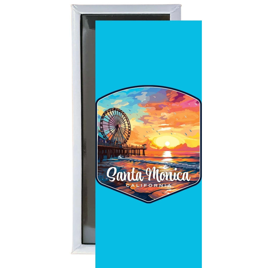 Santa Monica California Design A Souvenir Fridge Magnet 4.75 x 2 Inch Image 1