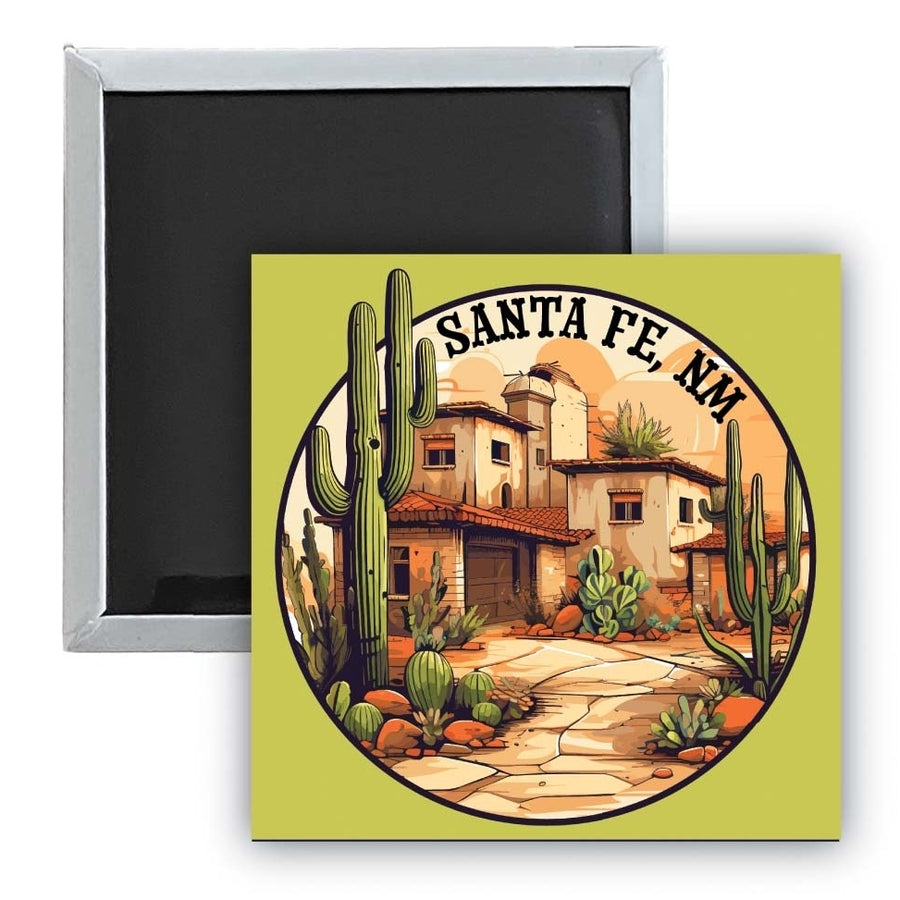 Santa Fe Mexico Design D Souvenir 2.5 x 2.5-Inch Fridge Magnet Image 1