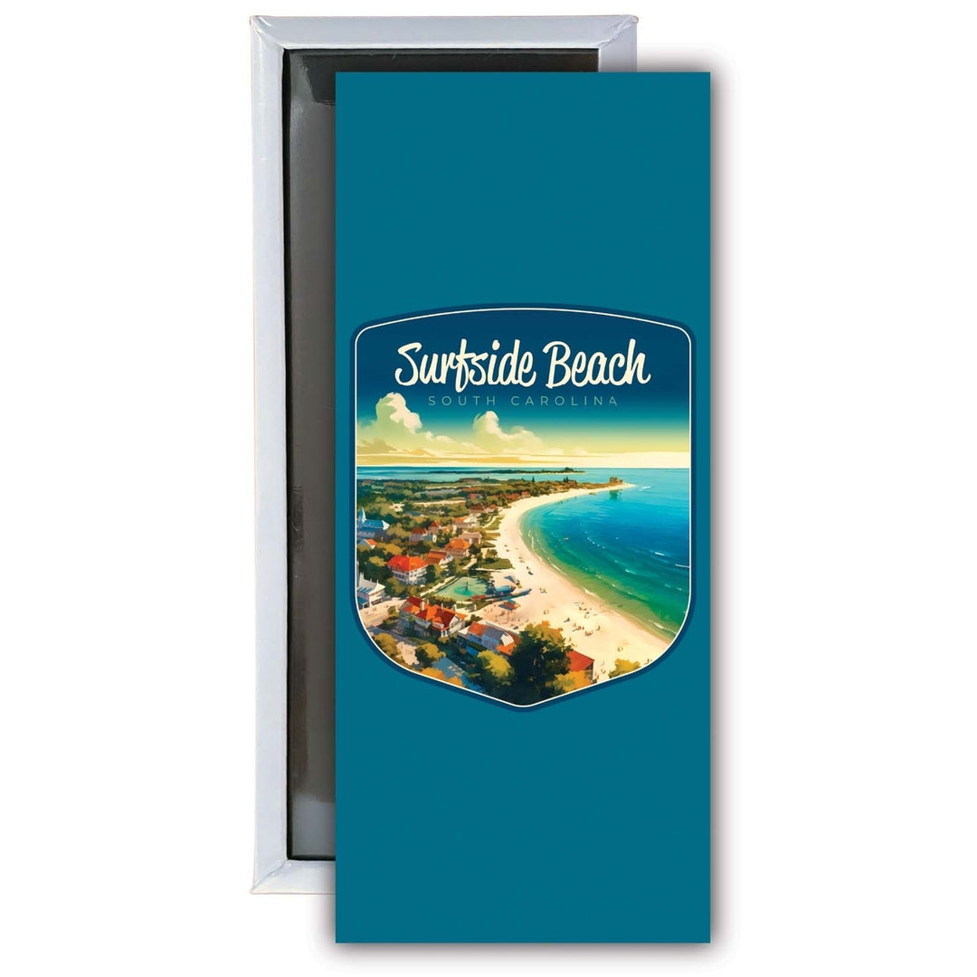 Surfside Beach South Carolina Design A Souvenir Fridge Magnet 4.75 x 2 Inch Image 1