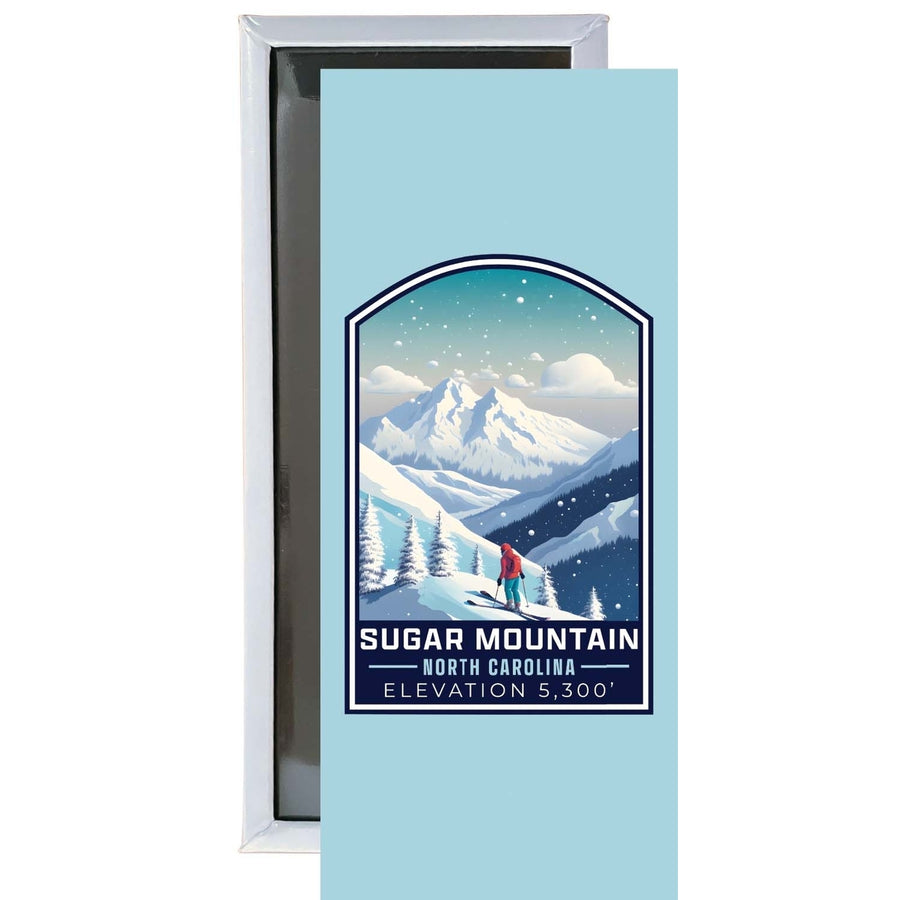 Sugar Mountain North Carolina Design B Souvenir Fridge Magnet 4.75 x 2 Inch Image 1