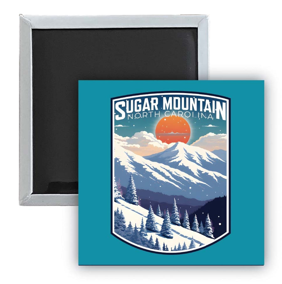 Sugar Mountain North Carolina Design A Souvenir 2.5 x 2.5-Inch Fridge Magnet Image 1