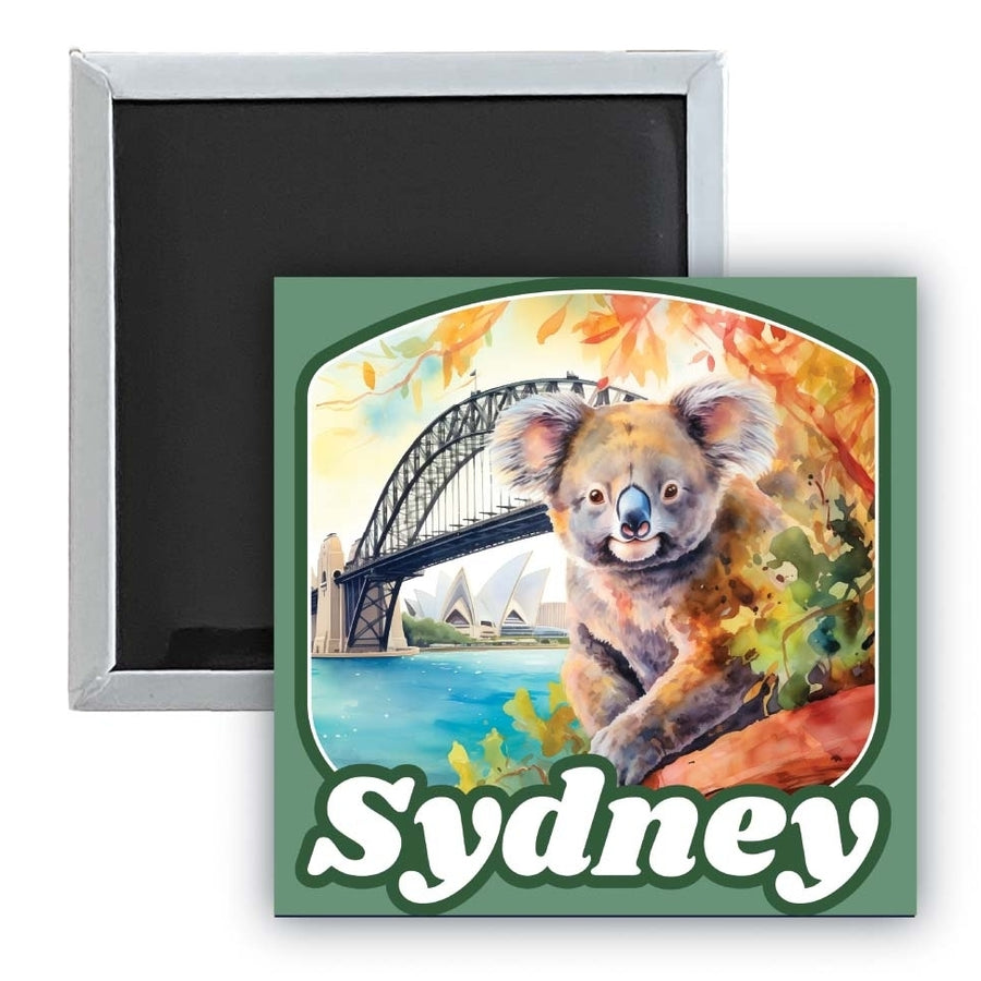 Sydney Australia Design C Souvenir 2.5 x 2.5-Inch Fridge Magnet Image 1