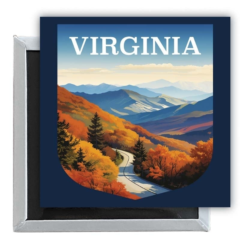 Virginia Design A Souvenir 2.5 x 2.5-Inch Fridge Magnet Image 1