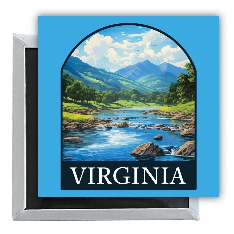 Virginia Design B Souvenir 2.5 x 2.5-Inch Fridge Magnet Image 1