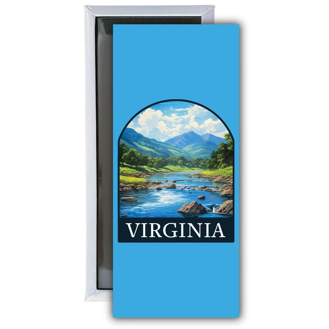 Virginia Design B Souvenir Fridge Magnet 4.75 x 2 Inch Image 1