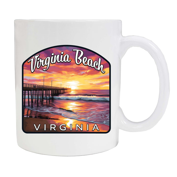 Virginia Beach Viginia Design A Souvenir 12 oz Ceramic Coffee Mug Image 1