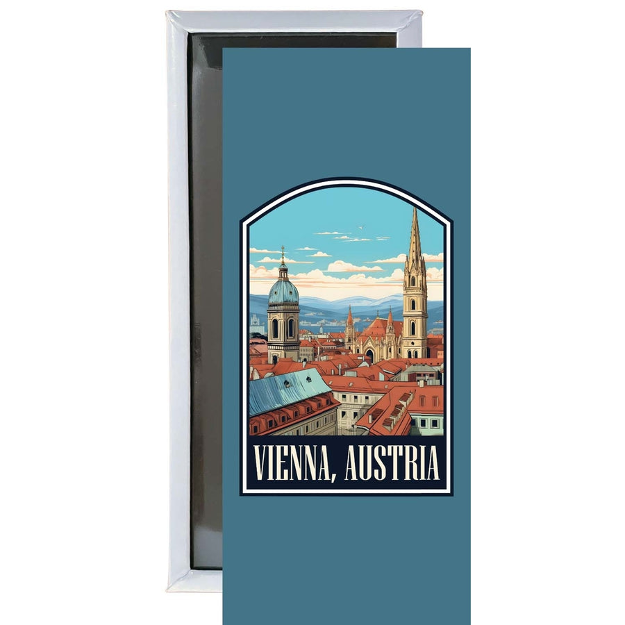 Vienna Austria Design B Souvenir Fridge Magnet 4.75 x 2 Inch Image 1