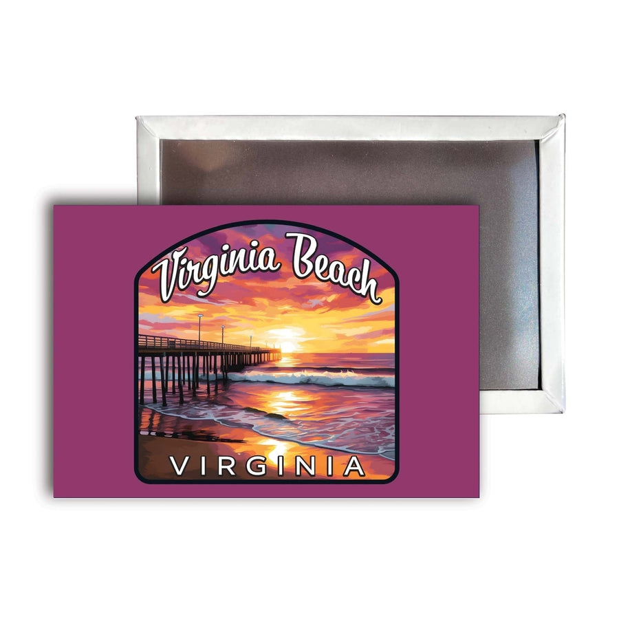 Virginia Beach Viginia Design A Souvenir Refrigerator Magnet 2.5"X3.5" Image 1