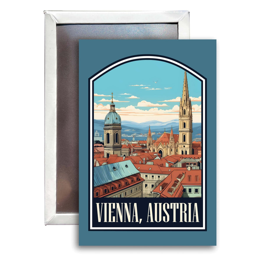 Vienna Austria Design B Souvenir Refrigerator Magnet 2.5"X3.5" Image 1