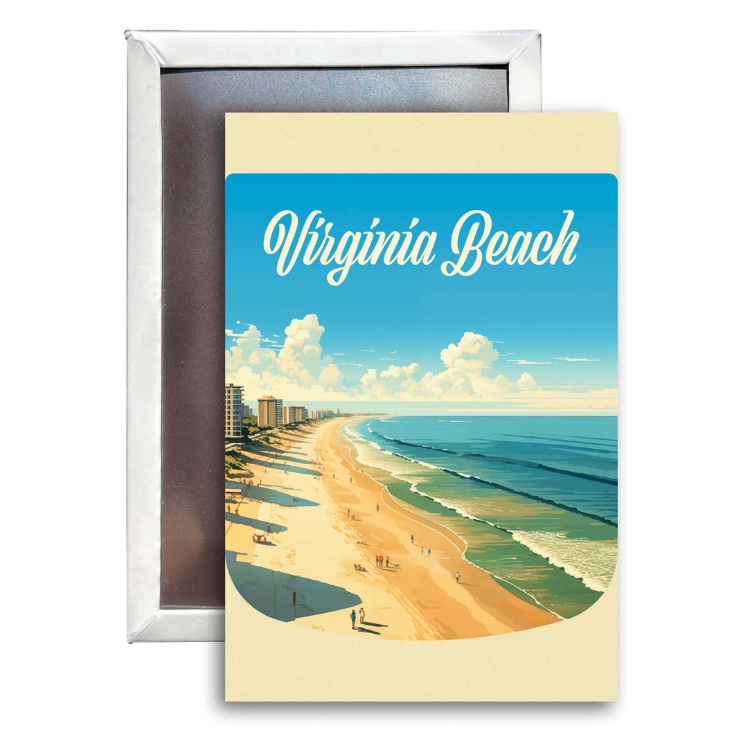 Virginia Beach Virginia Design B Souvenir Refrigerator Magnet 2.5"X3.5" Image 1