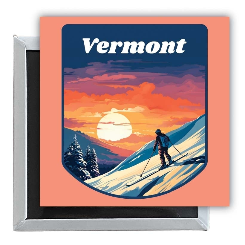 Vermont Design B Souvenir 2.5 x 2.5-Inch Fridge Magnet Image 1