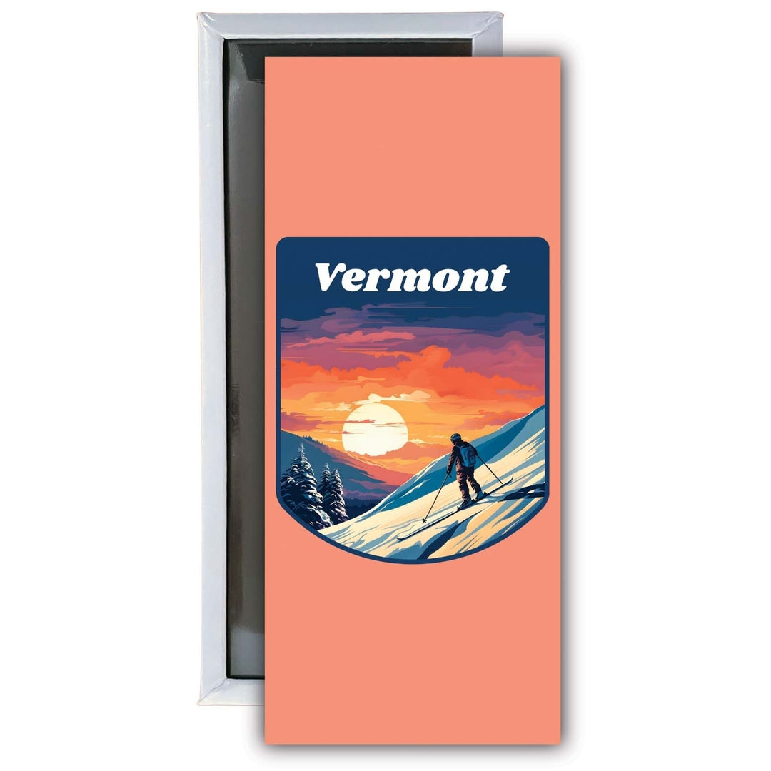 Vermont Design B Souvenir Fridge Magnet 4.75 x 2 Inch Image 1