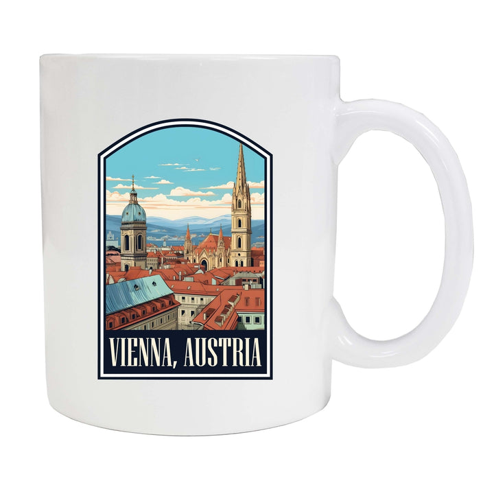 Vienna Austria Design B Souvenir 12 oz Ceramic Coffee Mug Image 1