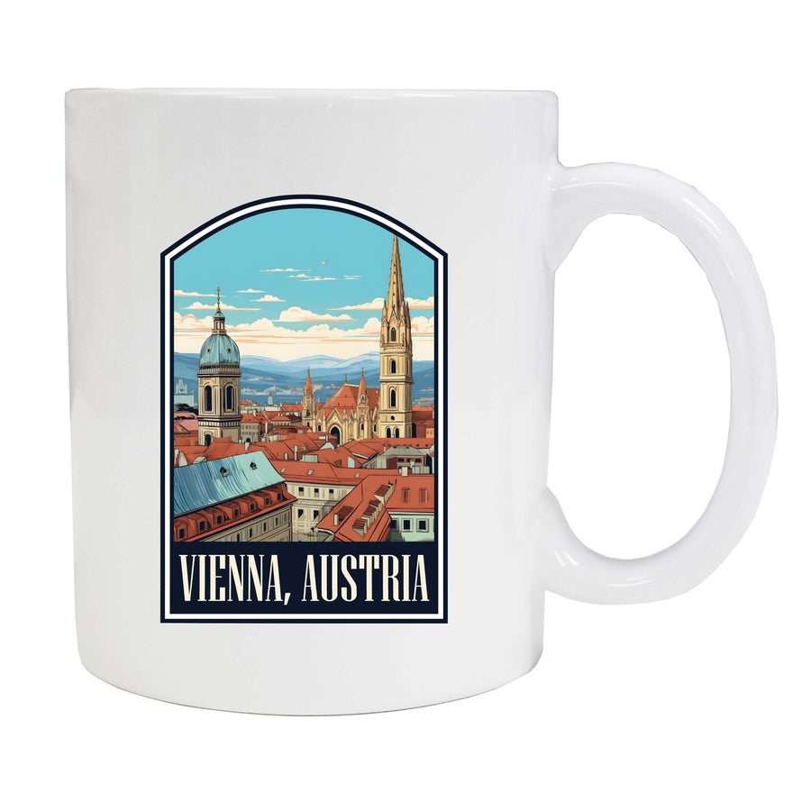 Vienna Austria Design B Souvenir 12 oz Ceramic Coffee Mug Image 1