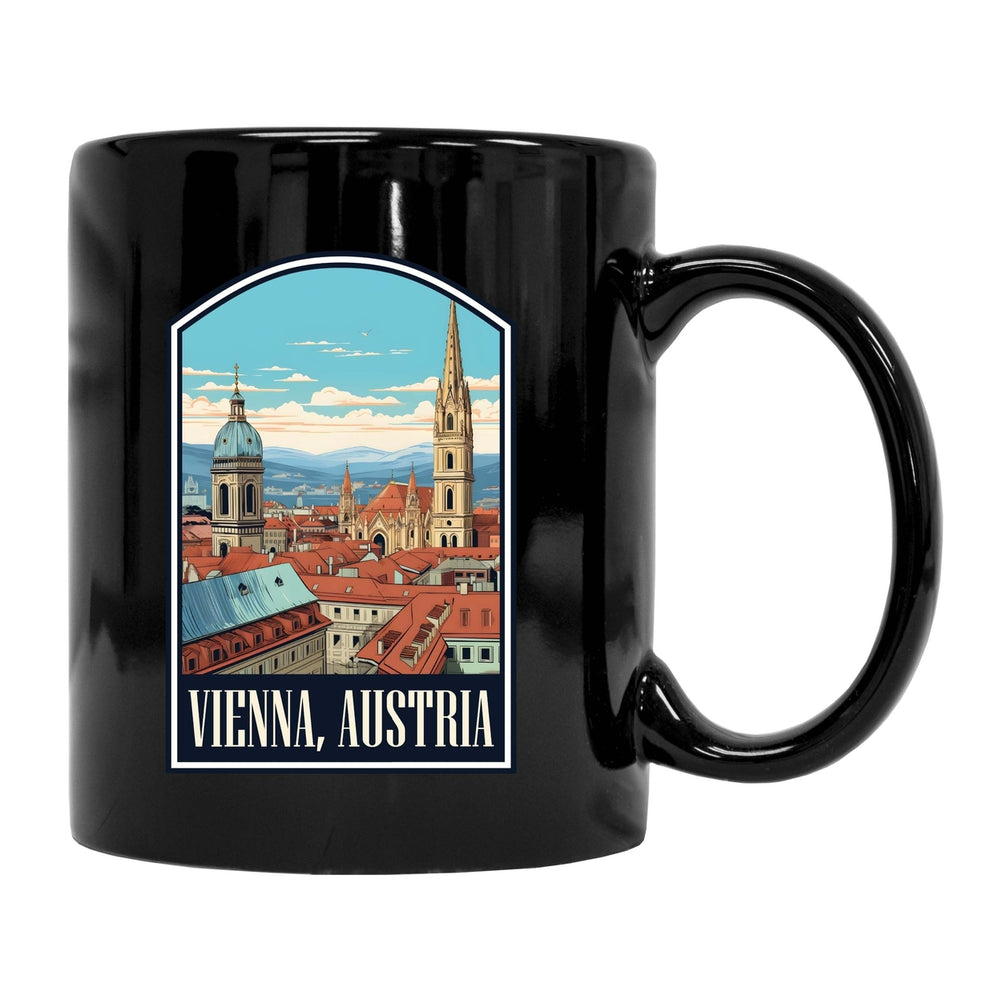 Vienna Austria Design B Souvenir 12 oz Ceramic Coffee Mug Image 2