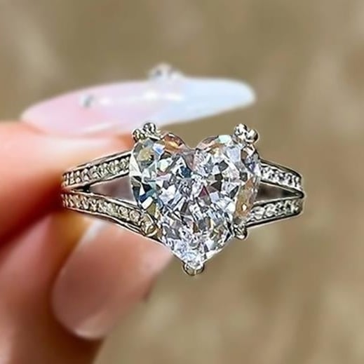 Hot selling rings engagement party ringslove double layered in one sweet jewelry Image 2