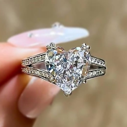 Hot selling rings engagement party rings love double layered in one sweet jewelry Image 2