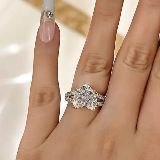 Hot selling rings engagement party rings love double layered in one sweet jewelry Image 3