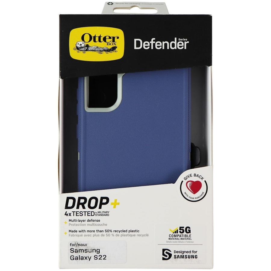 OtterBox Defender Series Case and Holster for Samsung Galaxy S22 - Fort Blue Image 1