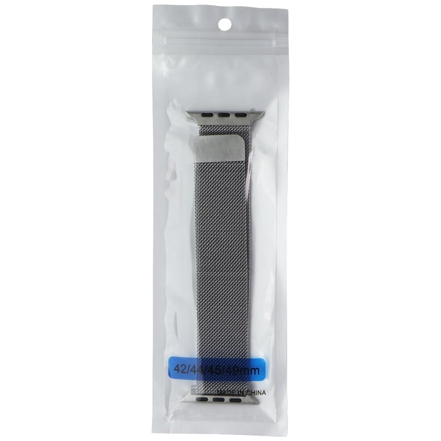 Generic Watch Band for Apple Watches 42-49mm Milanese Loop - Silver Image 1