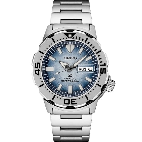 Seiko Prospex SRPG57 Ocean Frost Monster Special Edition Steel Watch Image 1