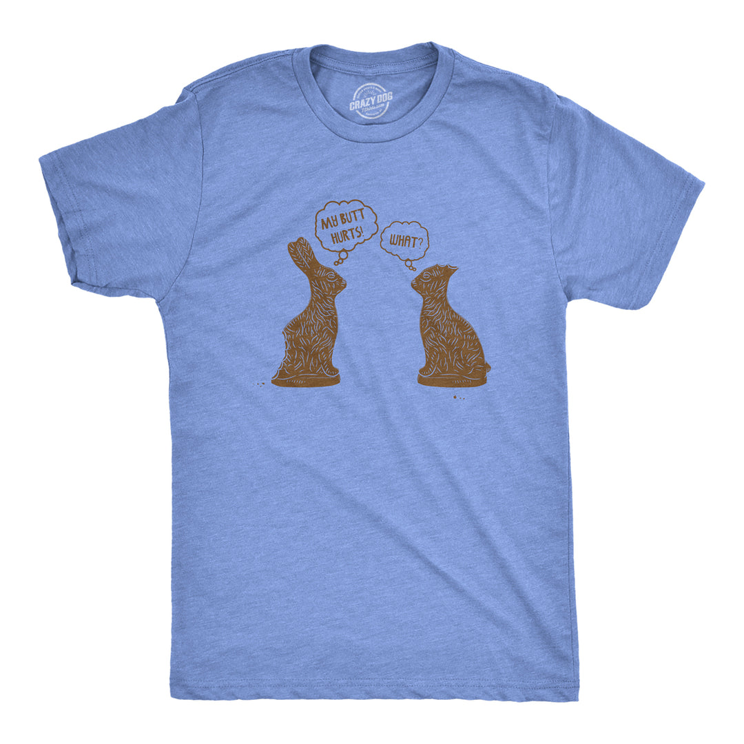 Youth My Butt Hurts T Shirt Funny Easter Kids Chocolate Bunny Sarcastic Gift Tee Image 1