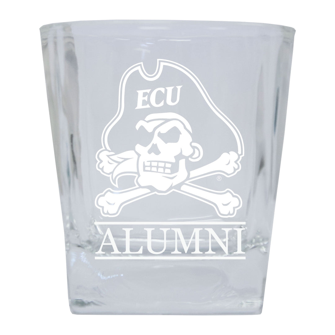 East Carolina Pirates Etched Alumni 8 oz Whiskey Rocks Glass Officially Licensed Collegiate Product Image 1