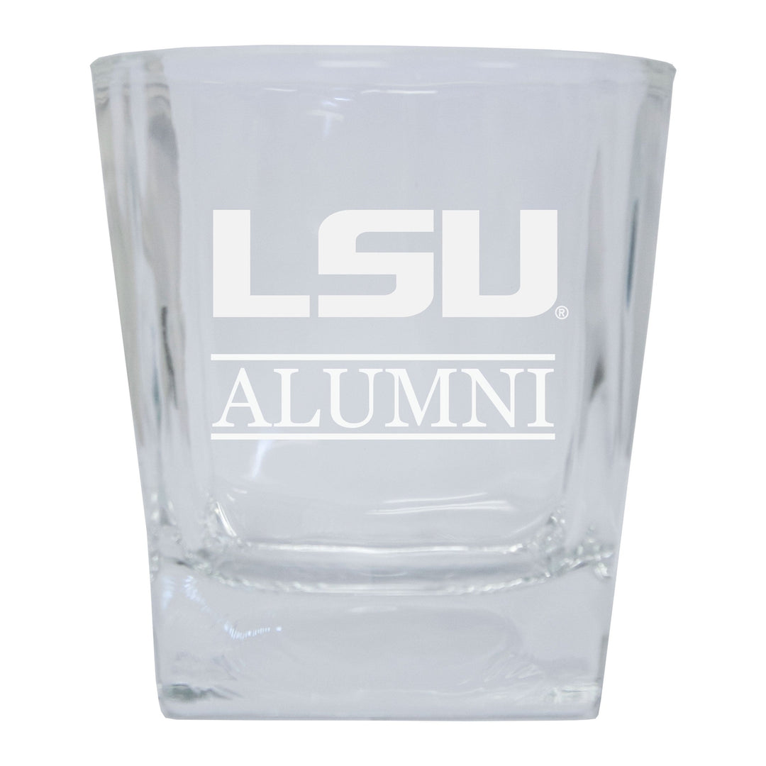 LSU Tigers Etched Alumni 8 oz Whiskey Rocks Glass Officially Licensed Collegiate Product Image 1