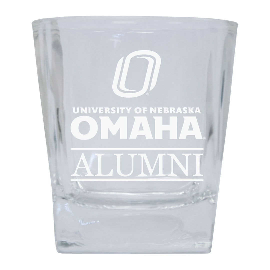 Nebraska at Omaha Etched Alumni 8 oz Whiskey Rocks Glass Officially Licensed Collegiate Product Image 1