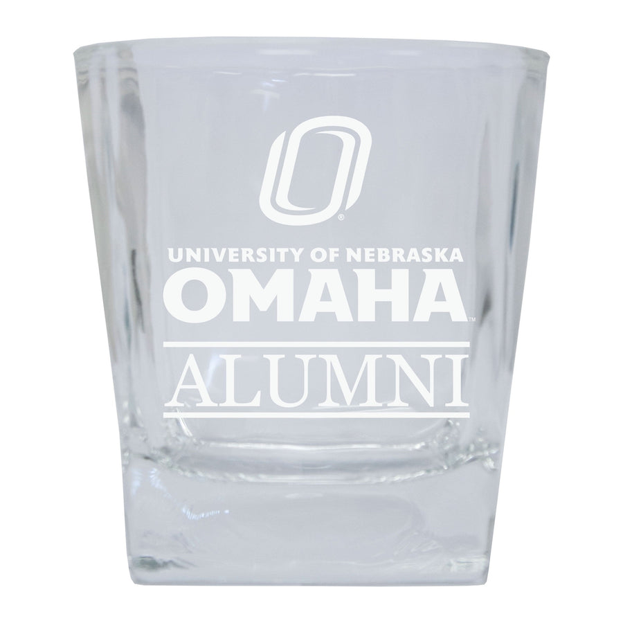 Nebraska at Omaha Etched Alumni 8 oz Whiskey Rocks Glass Officially Licensed Collegiate Product Image 1