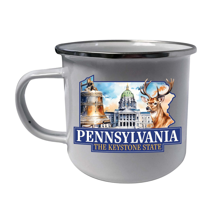 Pennsylvania Design D Souvenir Tin Camper Coffee Mug Image 1