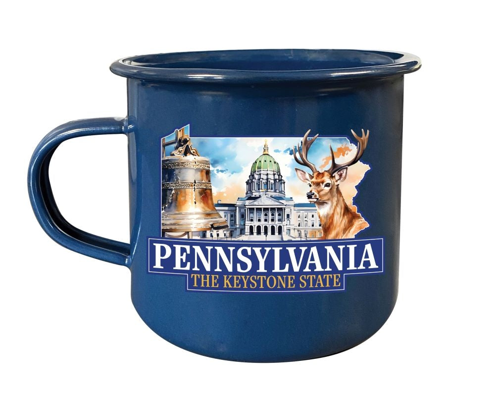 Pennsylvania Design D Souvenir Tin Camper Coffee Mug Image 2