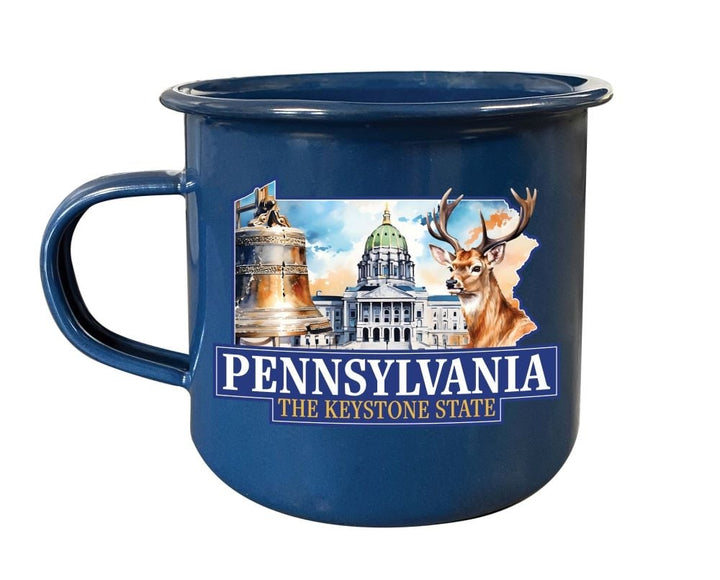 Pennsylvania Design D Souvenir Tin Camper Coffee Mug Image 1