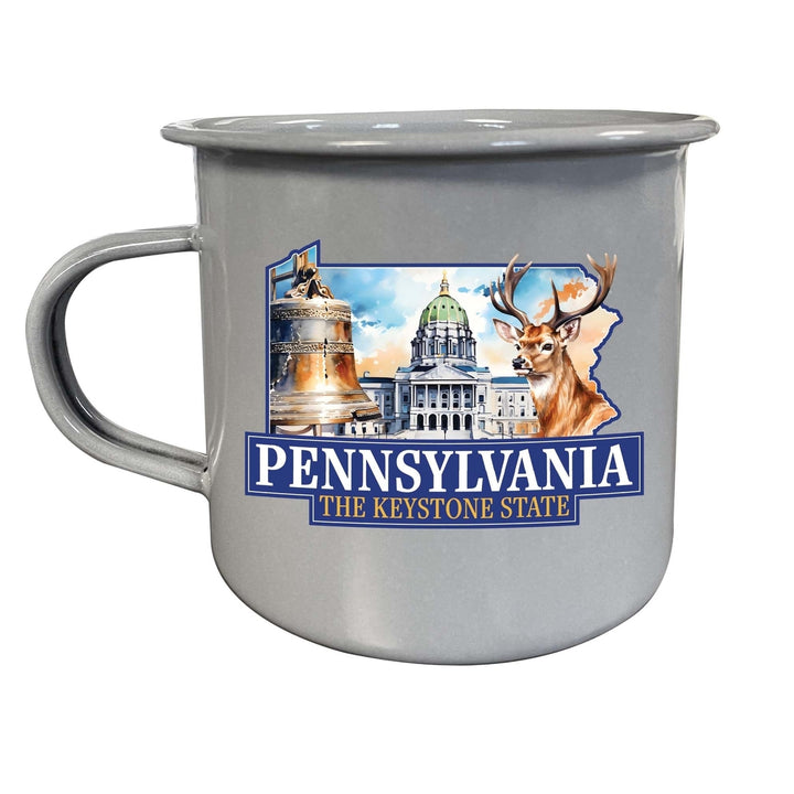 Pennsylvania Design D Souvenir Tin Camper Coffee Mug Image 3