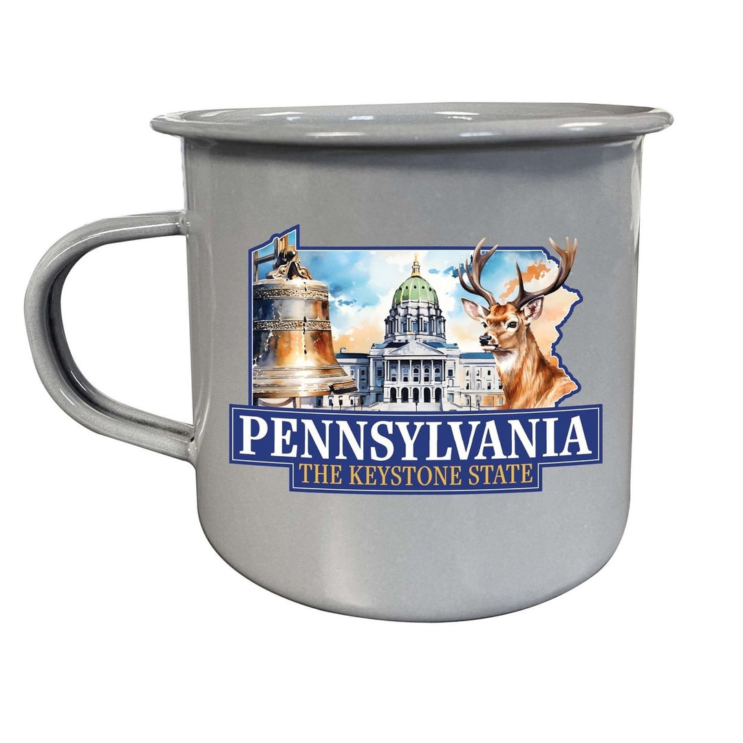 Pennsylvania Design D Souvenir Tin Camper Coffee Mug Image 1