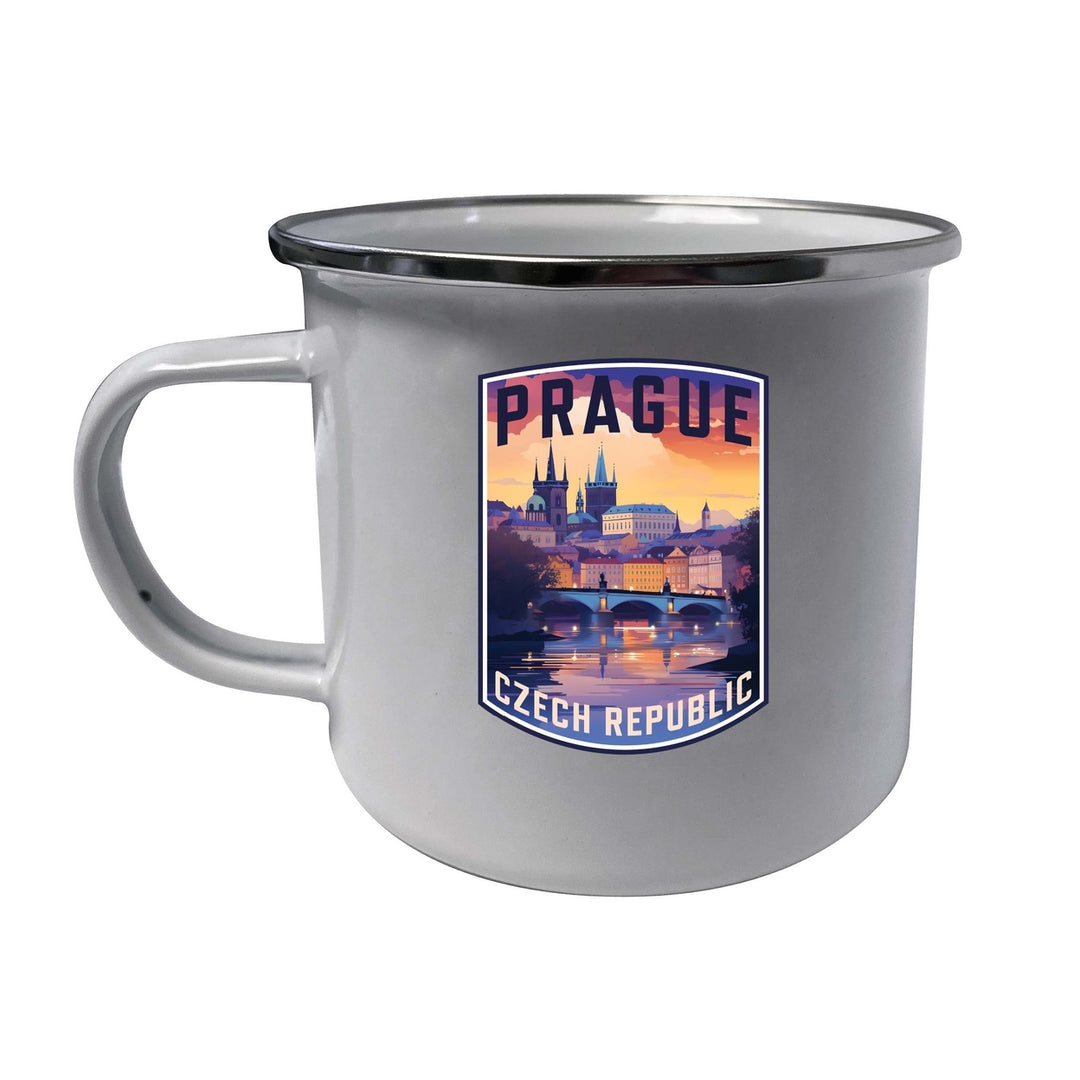 Prague Czech Republic Design B Souvenir Tin Camper Coffee Mug Image 1