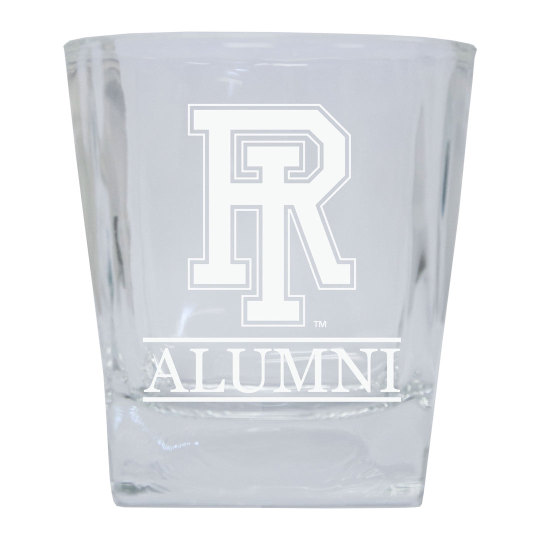 Rhode Island University Etched Alumni 8 oz Whiskey Rocks Glass Officially Licensed Collegiate Product Image 1