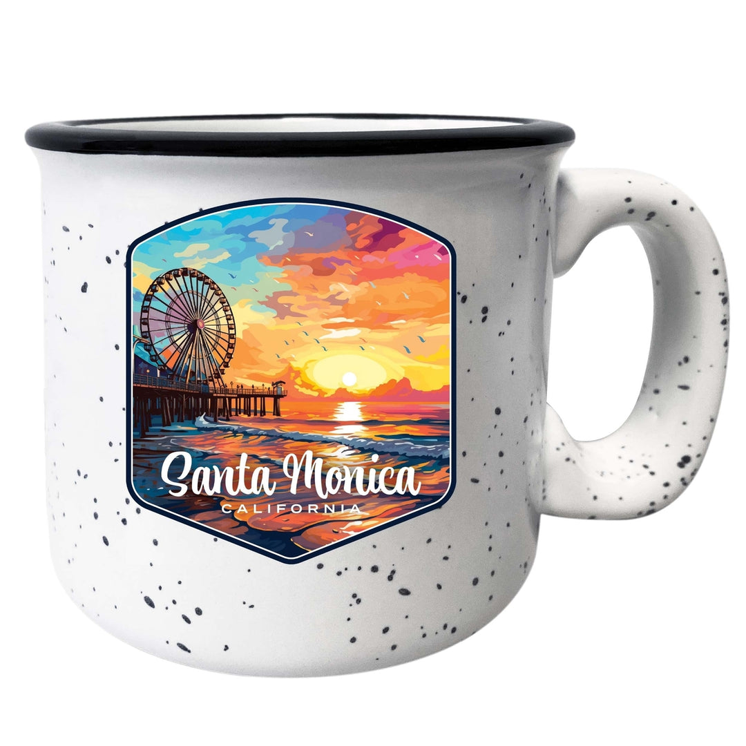 Santa Monica California Design A Souvenir 16 oz Ceramic camping mug Image 1