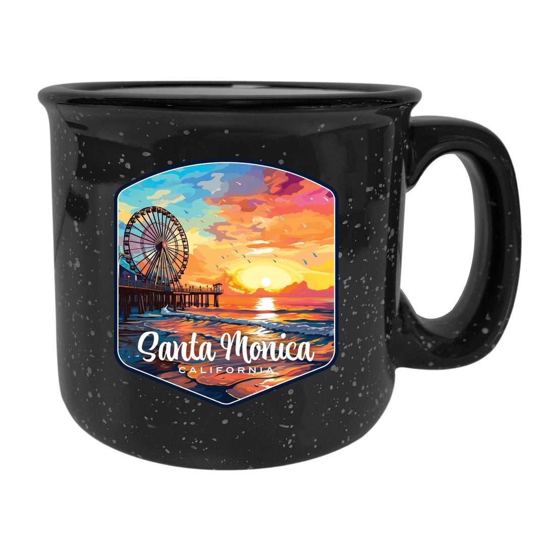 Santa Monica California Design A Souvenir 16 oz Ceramic camping mug Image 2