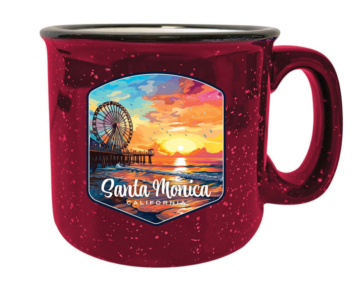 Santa Monica California Design A Souvenir 16 oz Ceramic camping mug Image 3