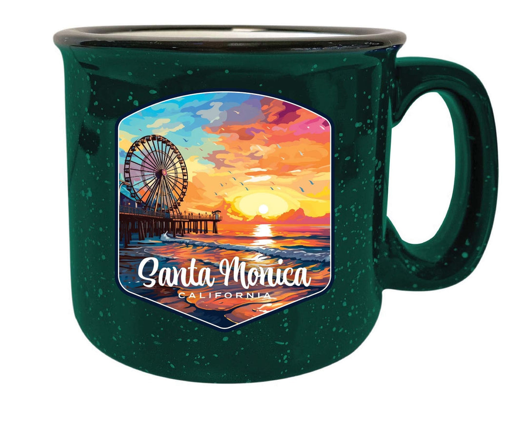 Santa Monica California Design A Souvenir 16 oz Ceramic camping mug Image 4