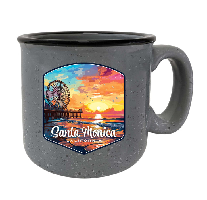 Santa Monica California Design A Souvenir 16 oz Ceramic camping mug Image 6