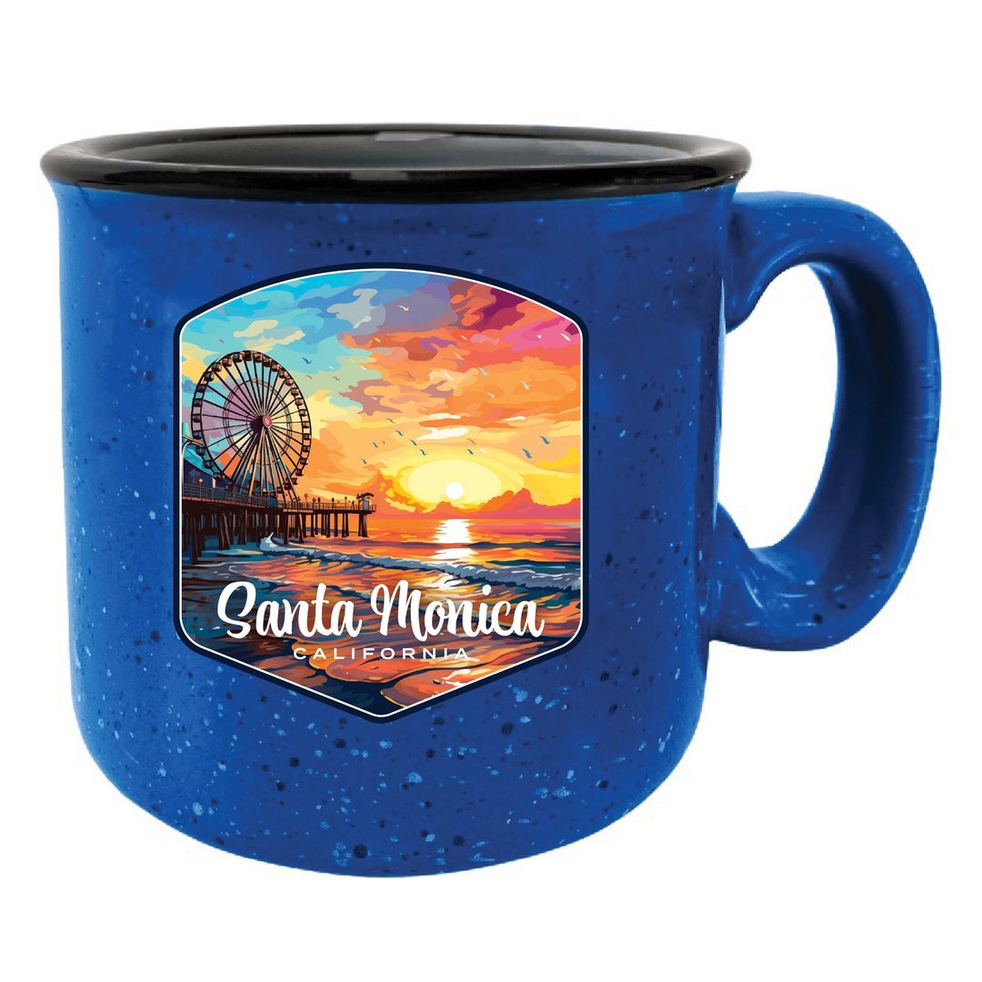 Santa Monica California Design A Souvenir 16 oz Ceramic camping mug Image 7